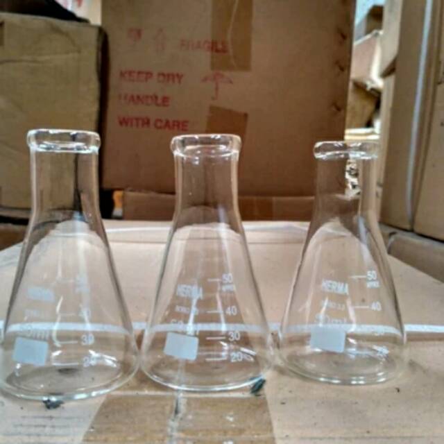 Erlenmeyer Herma 50 ml | HERMA Erlenmeyer Flask 50ml | Shopee Indonesia