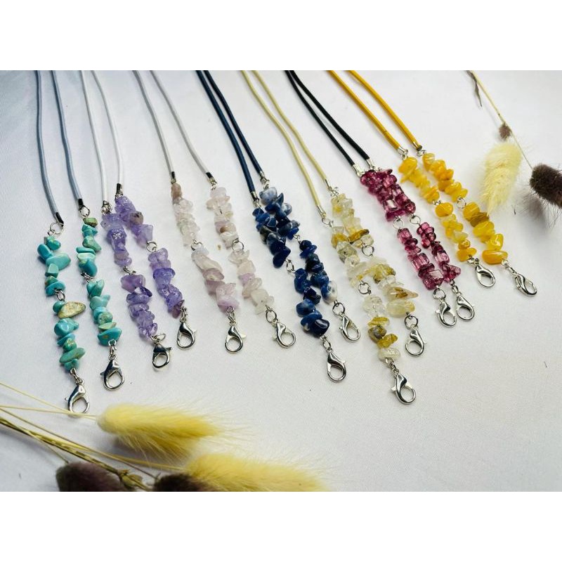 Strap Masker Hijab / Konektor Masker Hijab / Kalung Tali Masker Hijab Pecah Batu Kekinian