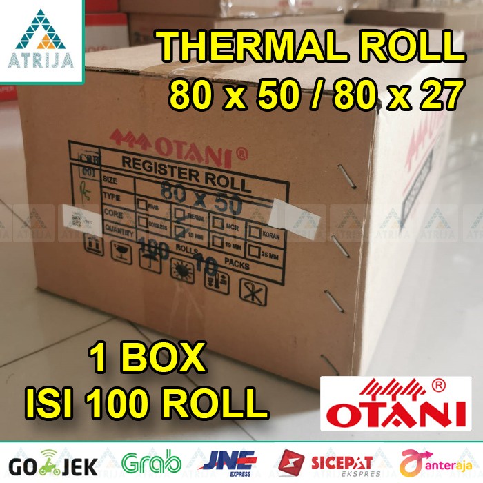 

(1 Box = 100 roll) Kertas Thermal Struk Kasir 80x50 / 80x27