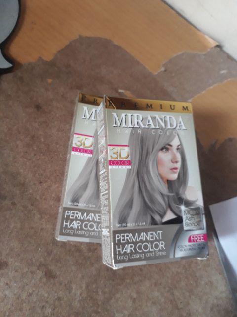  Miranda  cat rambut  30 ml warna  baru mc 16 ash  blonde abu 