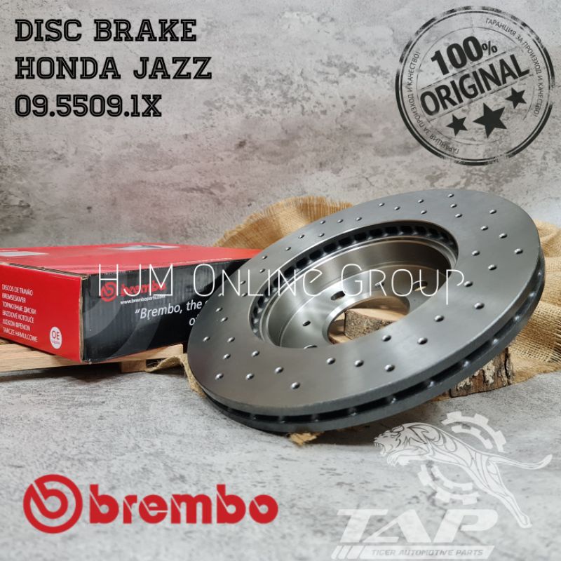 ROTOR DISC BRAKE FRONT XTRA JAZZ GE8 - PIRINGAN CAKRAM LUBANG BREMBO ORIGINAL