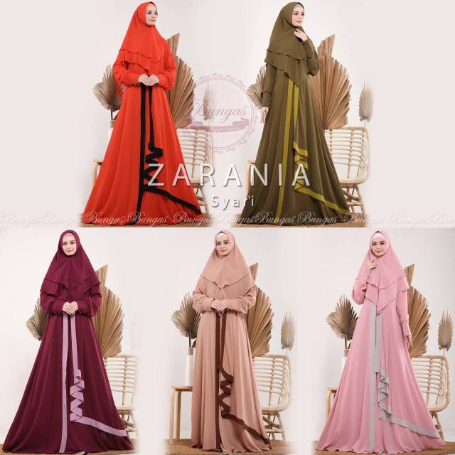 ORIGINAL Gamis Syari Zarania by Bungas - gamis busui realpic