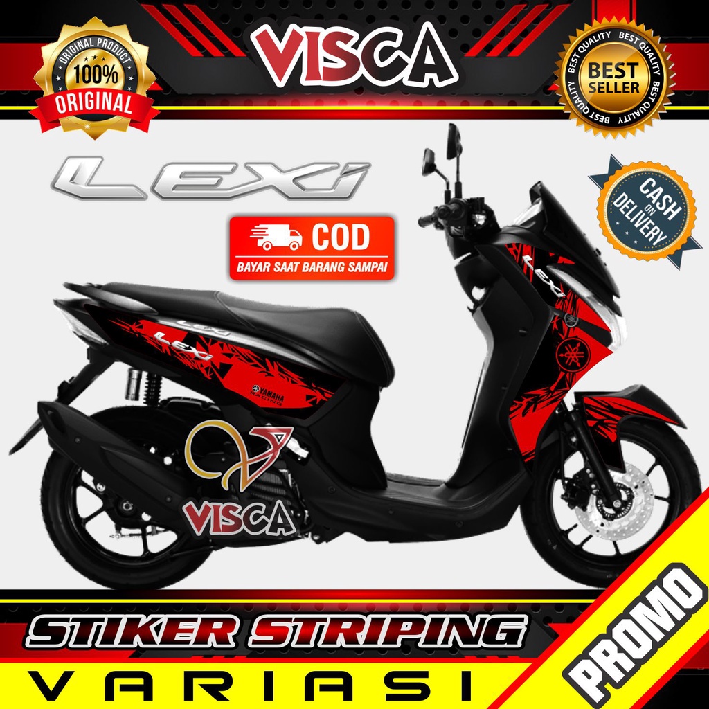 Striping Lexi - Stiker Sticker Striping Variasi Lis Yamaha Lexi - Striping Hologram Lexi Abstrak