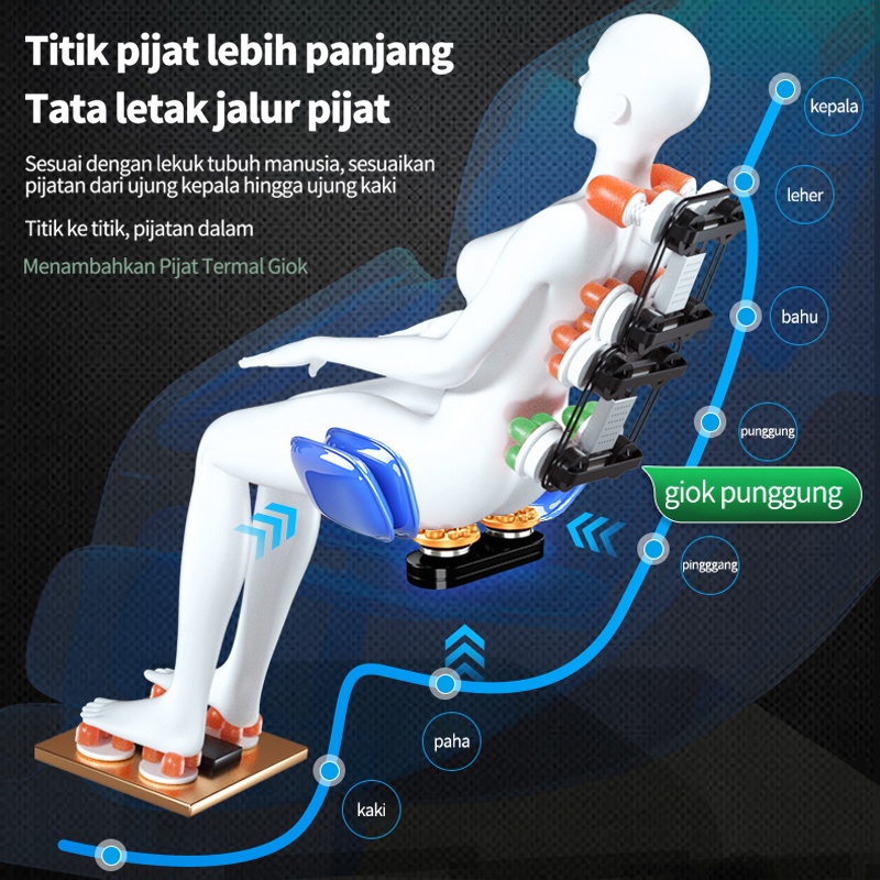 XUTI Kursi Pijat Baru Deteksi Cerdas Kursi Pijat Nol Gravity Audio Bluetooth Full-body Multi-fungsi Kapsul Mewah Ruang Kecil Airbag kursi pijat