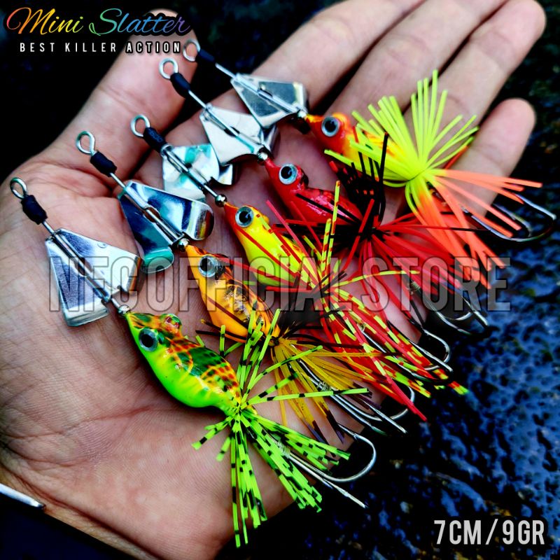 Mini slatter Buzz bait Slash bait Single 8 gram &amp; Double Propeller 11,5 gram Umpan casting Gabus dan Toman