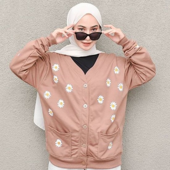 OUTHER WANITA LITTLE DAISY FLOWER - MATT FLEECE PREMIUM