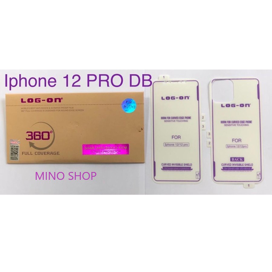 ANTISHOCK LOG ON IPHONE 12 PRO DEPAN&amp;BELAKANG SCREEN PROTECTOR - ANTIGORES JELLY