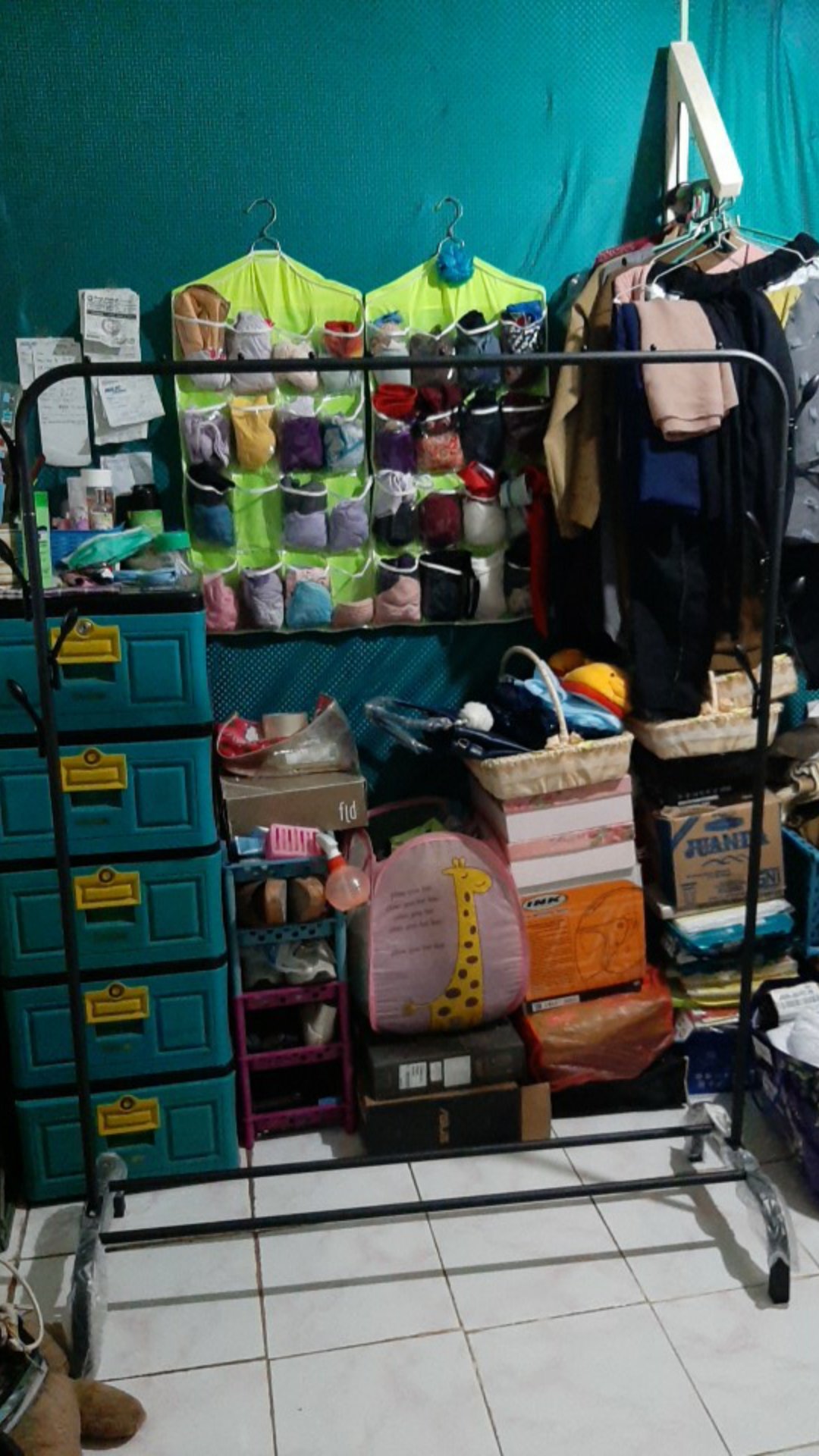 Rak Gantungan Baju Besi Cantolan Stand Hanger Single Jemuran Portable Serbaguna