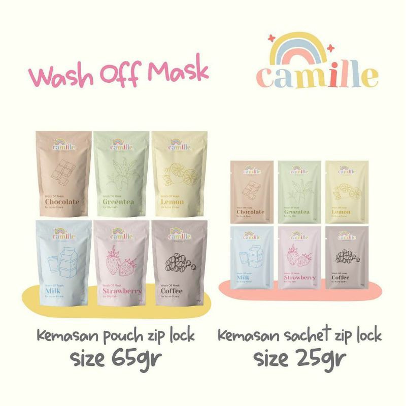[RESS RESMI] - [READY & FREE GIFT] MASKER CAMILLE & DAISY MOHON BACA CAPTION BPOM CAMILE BEAUTE