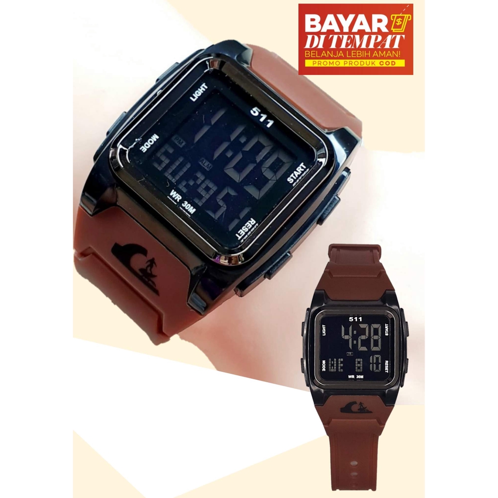 JAM TANGAN DIGITAL SPORTY SQUARE TALI RUBBER BEST SELLER