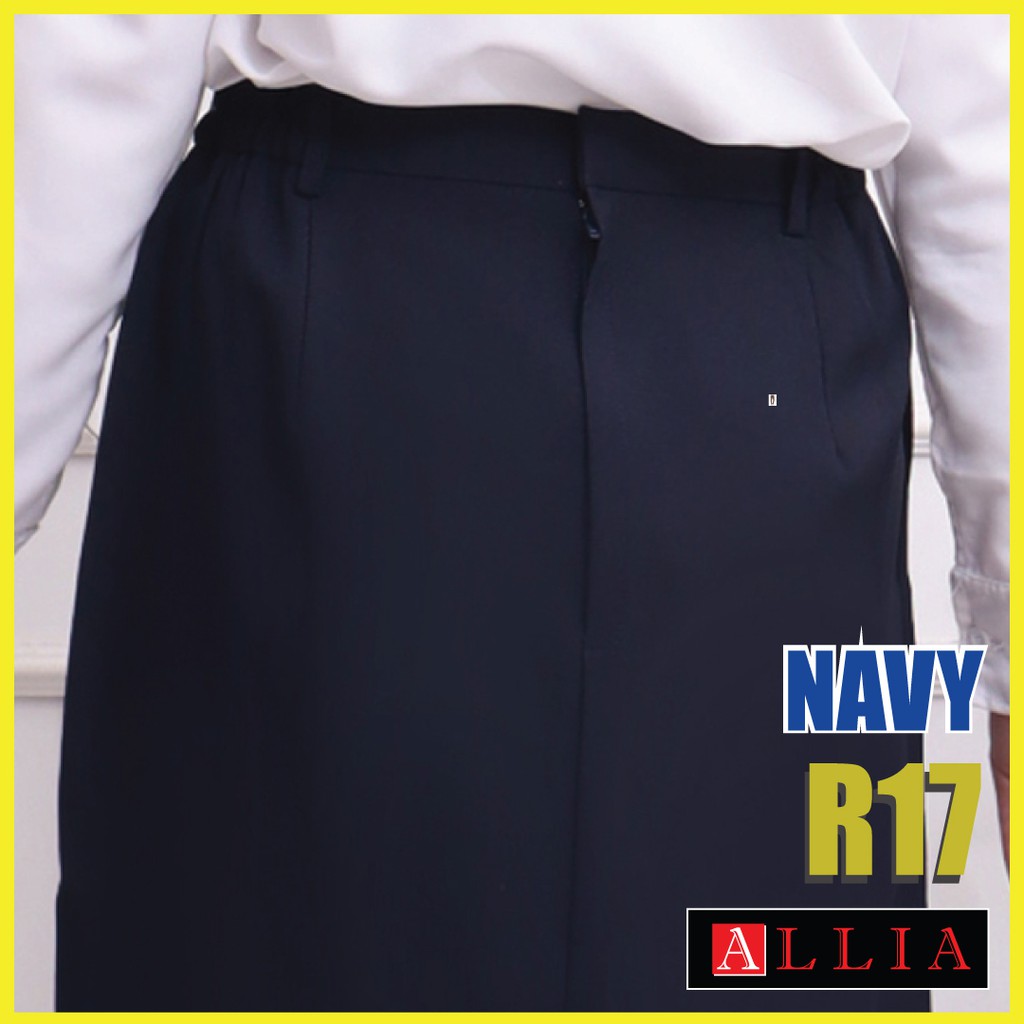 Rok Span Wanita ALLIA R17 NAVY / Rok Kerja Wanita Jumbo