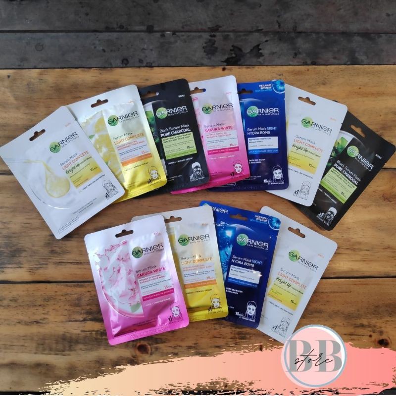 GARNIER SERUM MASK / SHEET MASK / MASKER WAJAH GARNIER ALL VARIAN