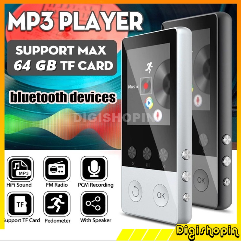 Jual Bluetooth MP3 Player Digital Audio Player Bluetooth Speaker Touchscreen 8GB Support
