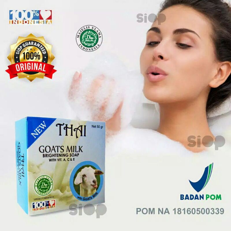 THAI GOATS MILK BRIGHTENING SOAP - SABUN SUSU MENCERAHKAN KULIT - SABUN SUSU KAMBING ORIGINAL