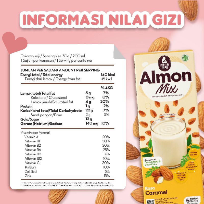 (MAMA BEAR) Almond mix Rasa Caramel /Pelancar ASI Mamabear/ Pelancar ASI / ASI Booster Terlaris / MamaBear