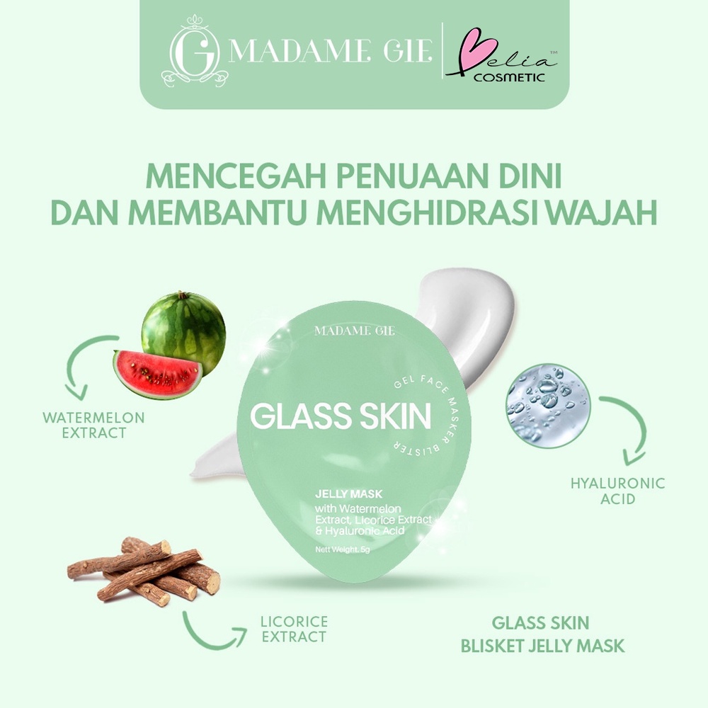 ❤ BELIA ❤ MADAME GIE Gel Face Masker Blister Jelly Mask 5g | BPOM | Masker Wajah