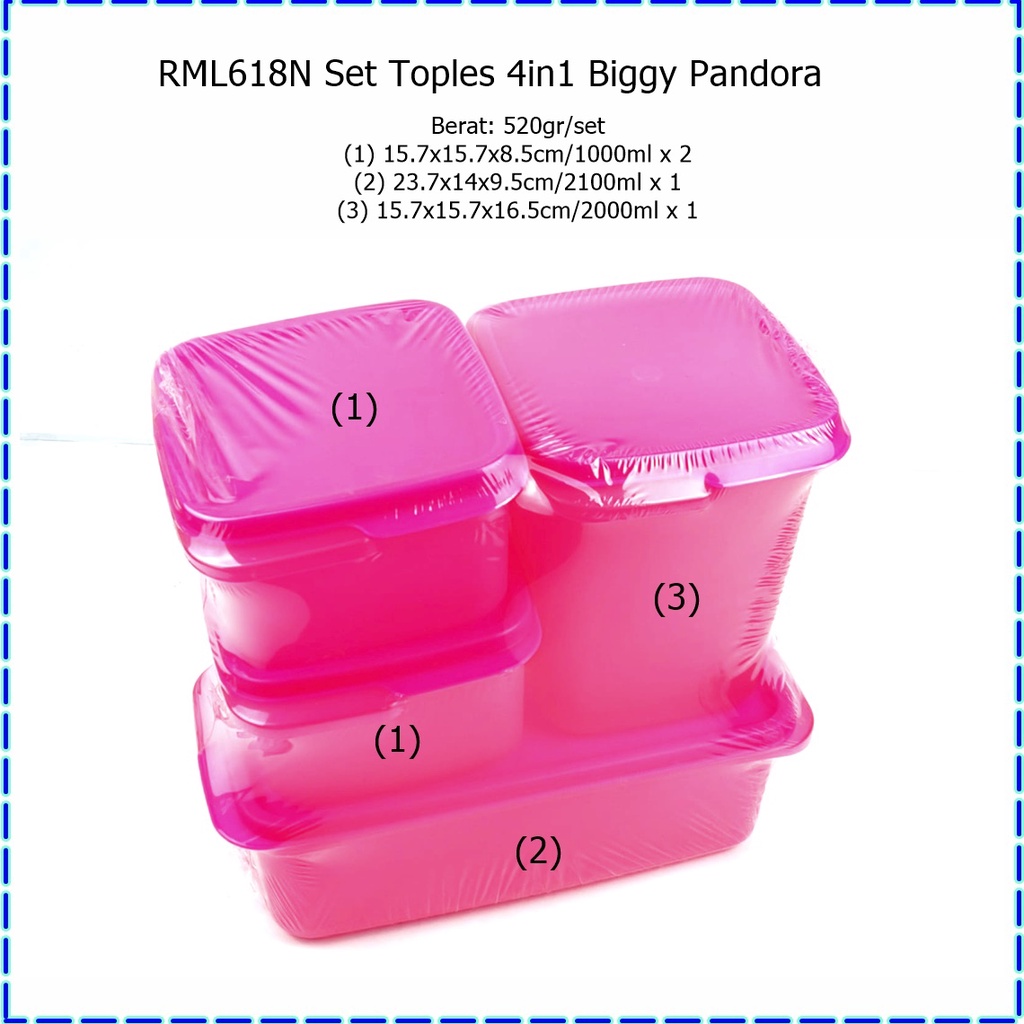 [4in1] RML618N Set Toples 4in1 Biggy Pandora