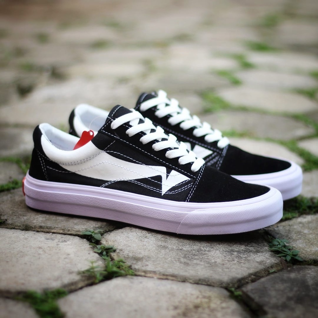 PROMO Sepatu Vans Oldskool Wrap Black True White Premium, Tag Made in China | Sneakers Pria dan Wanita Import Quality