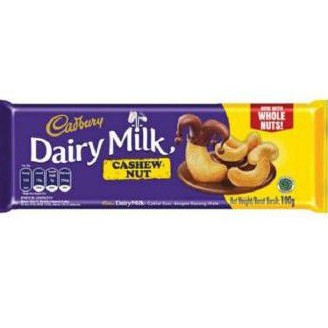 

Cadbury Dairy Milk 90gr Milk Chocolate/ FRUIT & NUT / CASHEW NUTS COKLAT ( Medium).