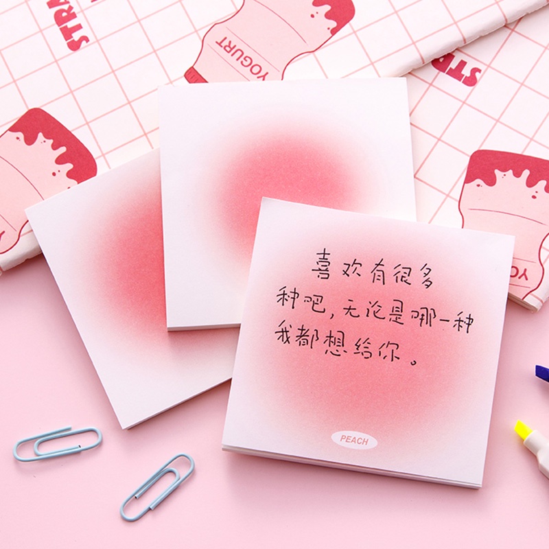 50 Lembar Sticky Notes Warna Gradasi Pink Untuk Pelajar