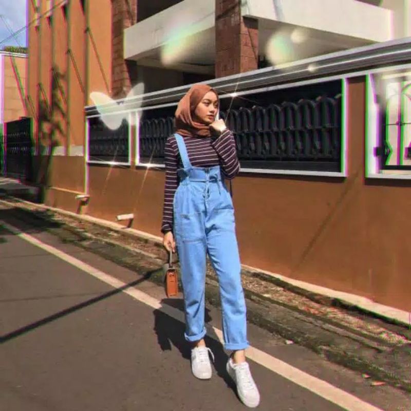 overall celana jeans bershka overall jeans