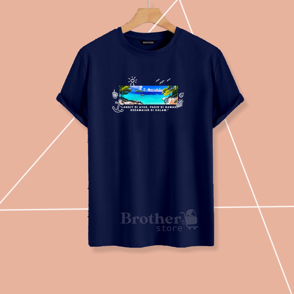 BROTHER STORE - Kaos Distro Pria - KAOS COWOK CEWEK - Kaos Kata Kata - Articel DAMAI Premium