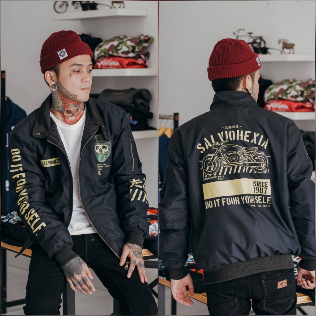 JAKET PRIA - JAKET BOOMBER - JAKET SUKAJAN - ORIGINAL SALVIO HEXIA - JAKET WINDBREAKERS