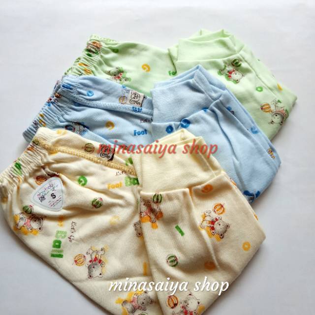 ABIY BABY 3 pcs Celana Panjang Bayi SNI Seri Warna Motif Uk. S - XL