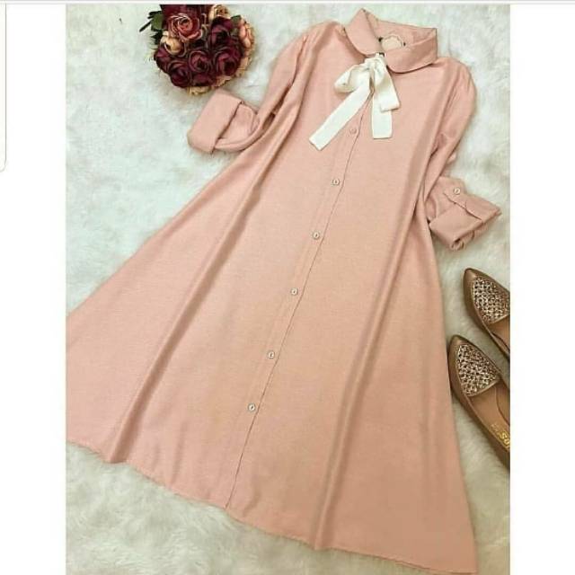 Vania tunik mini dress gamis baju muslim