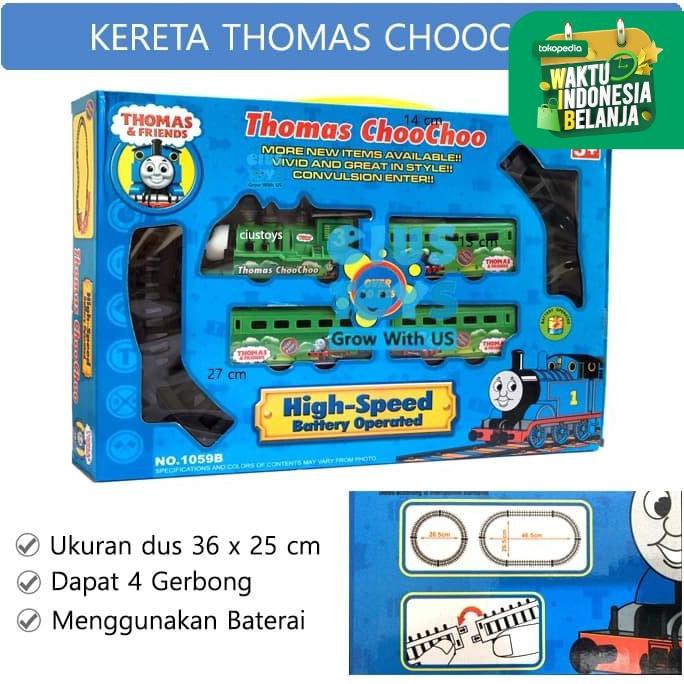 KERETA API TRACK SET THOMAS CHOOCHOO | MAINAN KERETA BATERAI