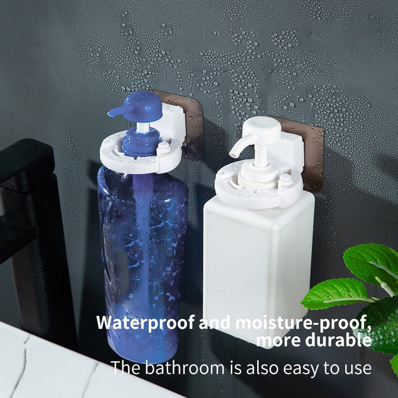 Home Wall Hanging Waterproof Shower Gel Storage Hooks / No-punching Self Adhesive Shampoo Bottle Hanger