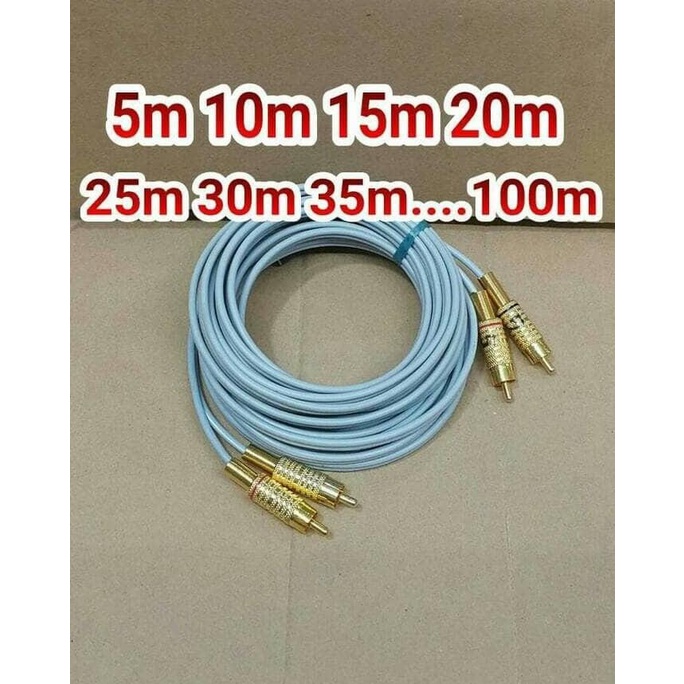 Kabel Audio Rca 2-2 Panjang 15 M Termurah