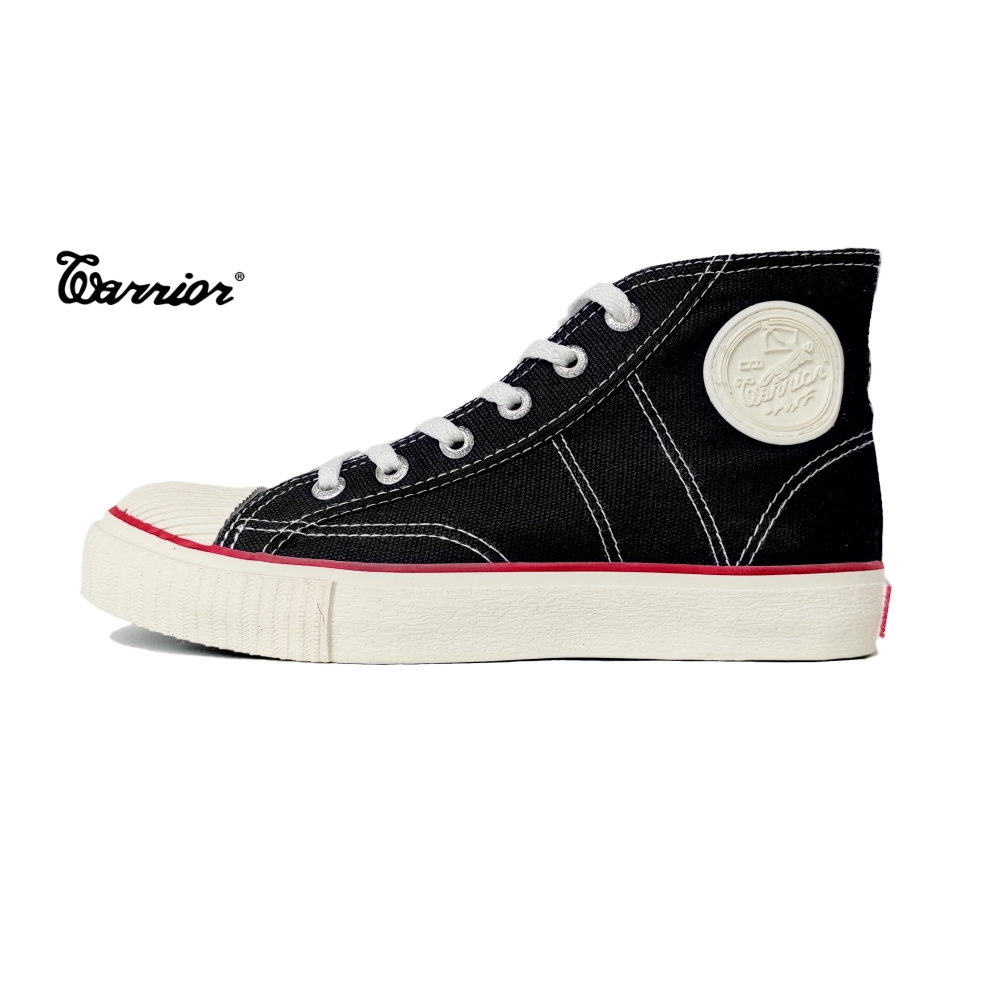 Sepatu Warrior Classic High Black White (Hitam Putih)