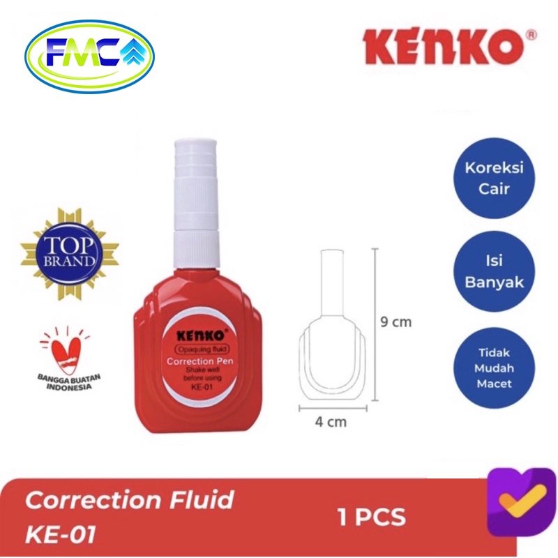 Tipe X Cair Kenko Correction Tape Pen Tip EX Type X Penghapus Pulpen Pen Tinta Murah