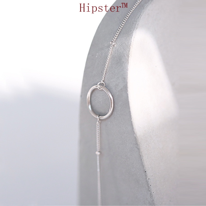 Korean Style Simple All-Match Casual Cool Ball Pendant Platinum Necklace