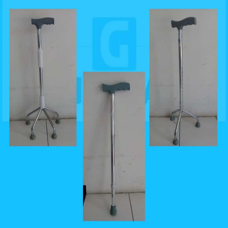 Tongkat Jalan Kaki 1/2/3/tongkat jalan/alat bantu jalan Stainless Steel