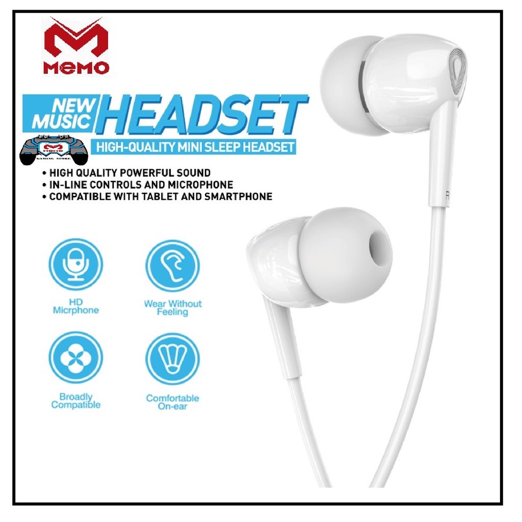 Original Memo Earphone M1 In Ear Headphone Headset Gaming