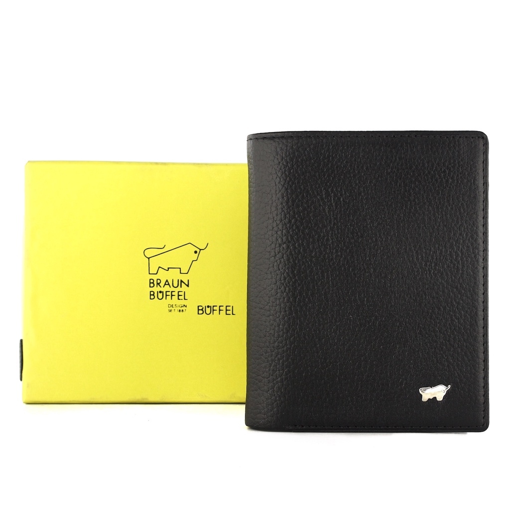 TOKOKOE - Dompet Pria model Berdiri bahan Kulit Premium Dompet Lipat - BB 101 Black