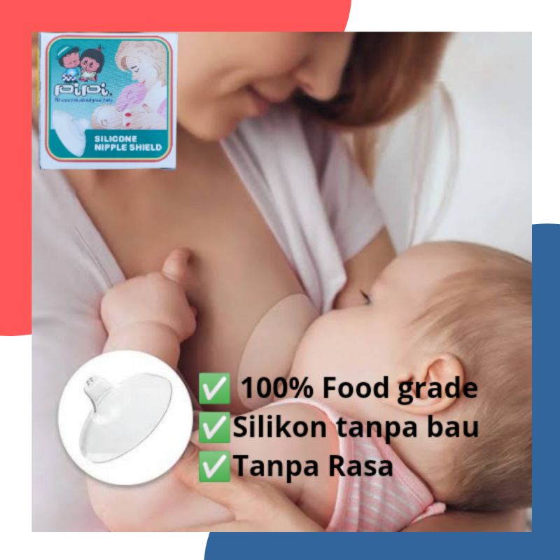 Nipple Shield Pelindung Puting Payudara Ibu Menyusui Silikon PIPI  1 pcs