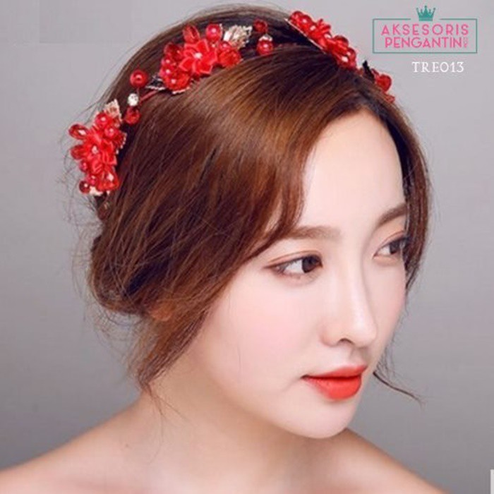 [PRODUK FAVORIT] MAHKOTA BRIDAL TIARA WEDDING AKSESORIS PENGANTIN HAIRBAND TRE013