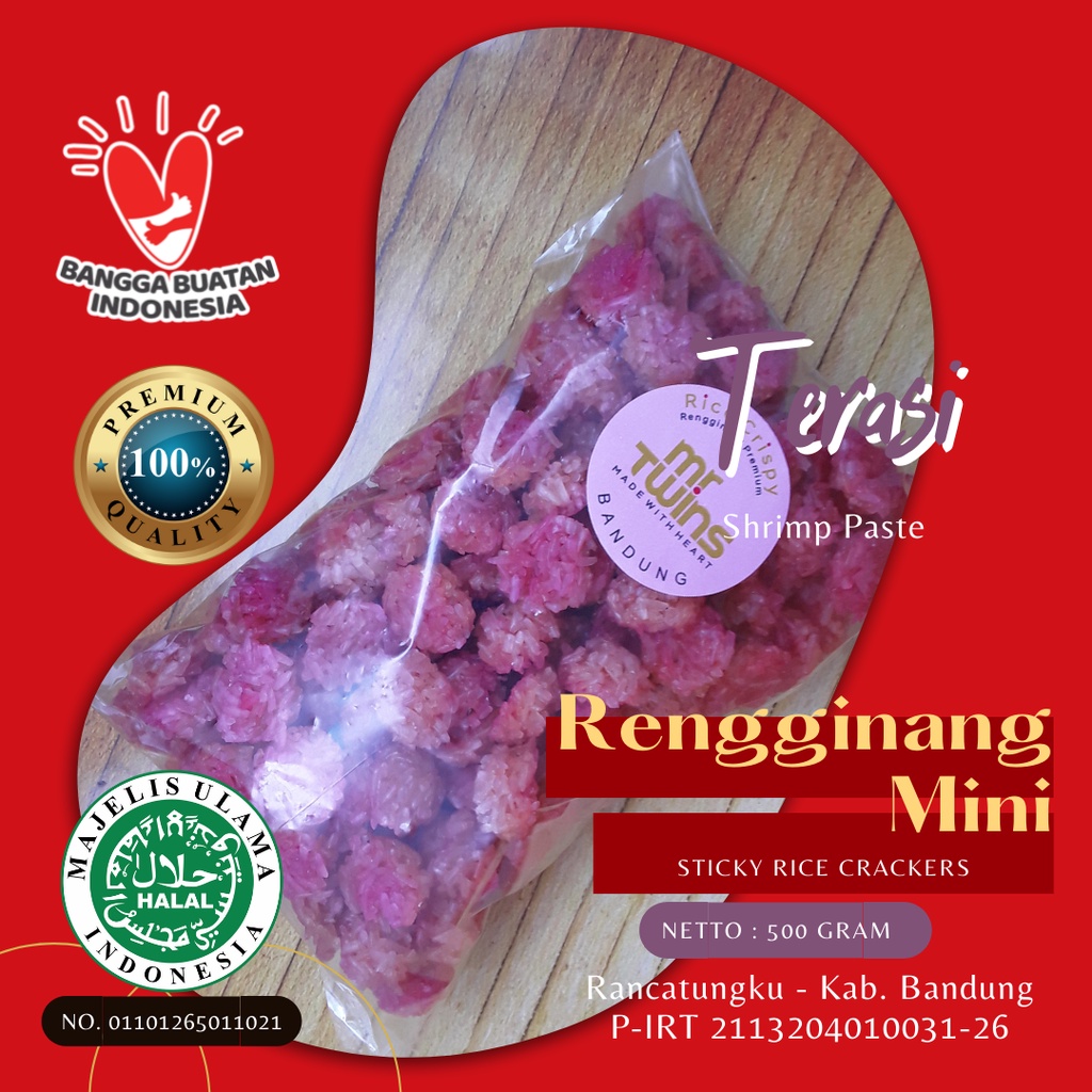 

Rengginang Mini Terasi 500 gram asli Rancatungku Bandung - snack