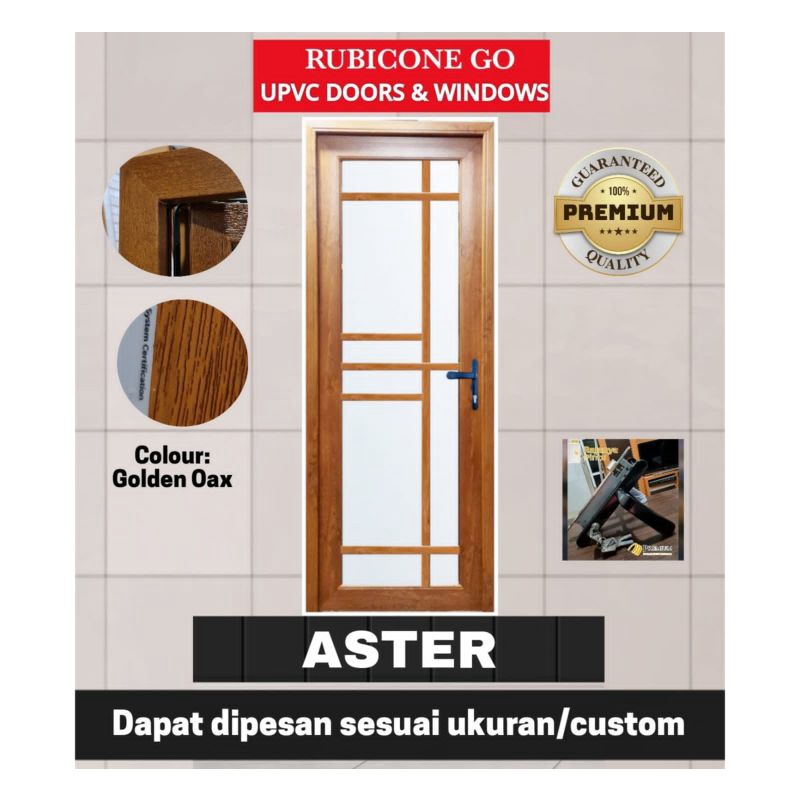 Pintu Utama/ Kantor/ Kamar Upvc Rubicon go - Aster