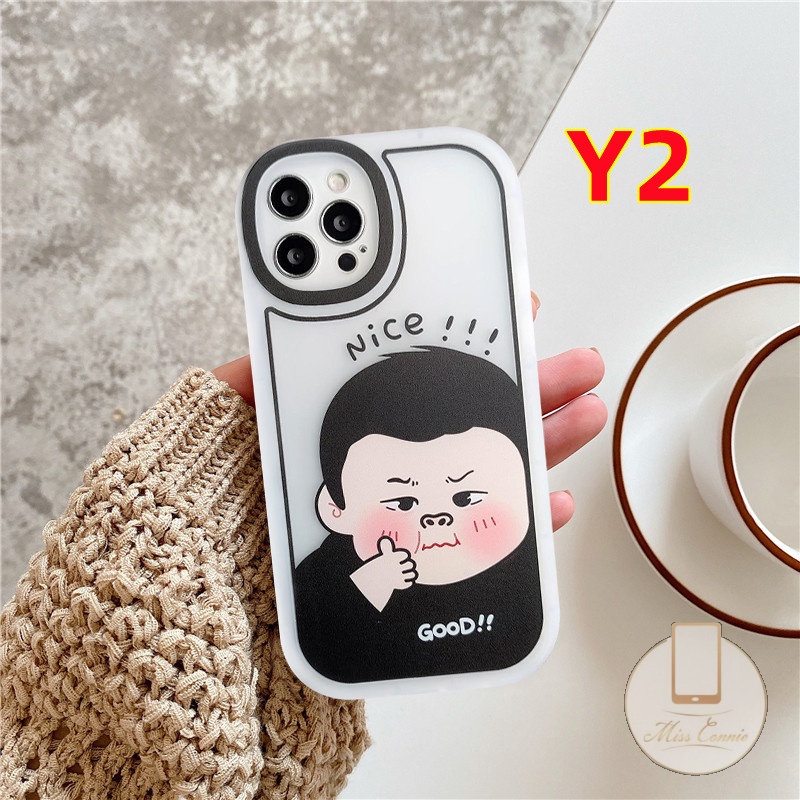 IPHONE Bagus Couple Soft Tpu Phone Case Kompatibel Untuk Iphone7 8plus11 13 12 14 Pro Max 6 6s Plus X XR XS Max SE 2020kartun Lucu Cowok Cewek Shockproof Case Cover