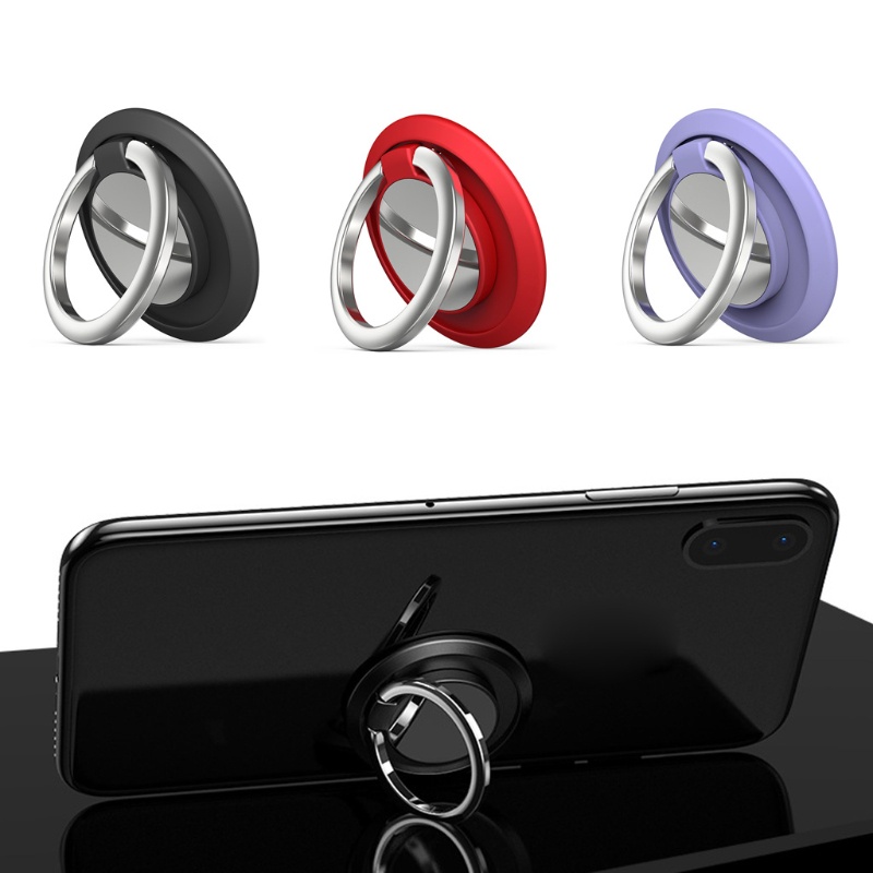 VIVI   Metal 360 Rotation Finger Ring Mobile Phone Stand for Magnetic Car Mount Holder