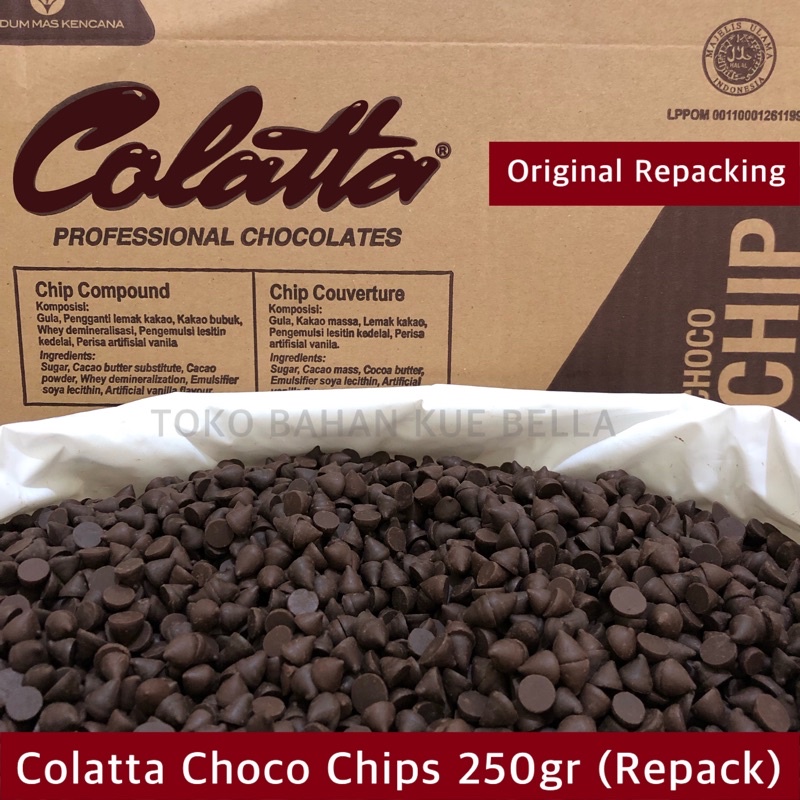 COLATTA Choco Chips 250gr (REPACK) Collata Kerucut