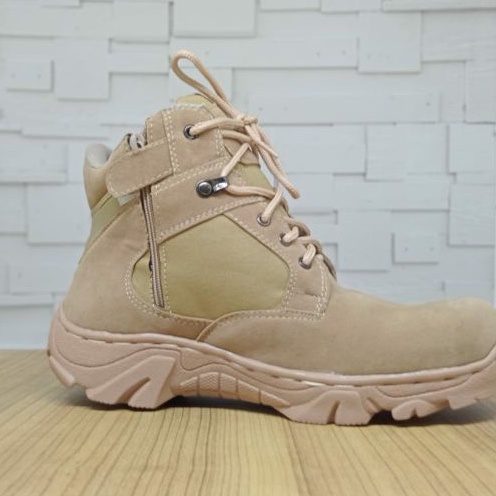 SEPATU SAFETY UJUNG BESI GUNUNG BOOTS HAIKING ADVENTURE TAKTIKAL 6INCI