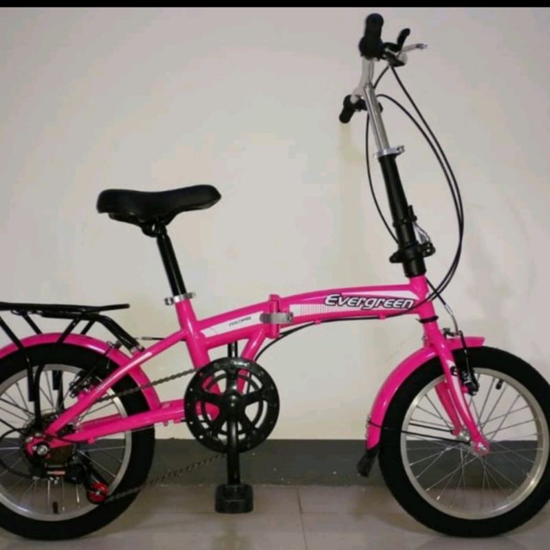 Sepeda lipat 16 inch Evergreen 7speed