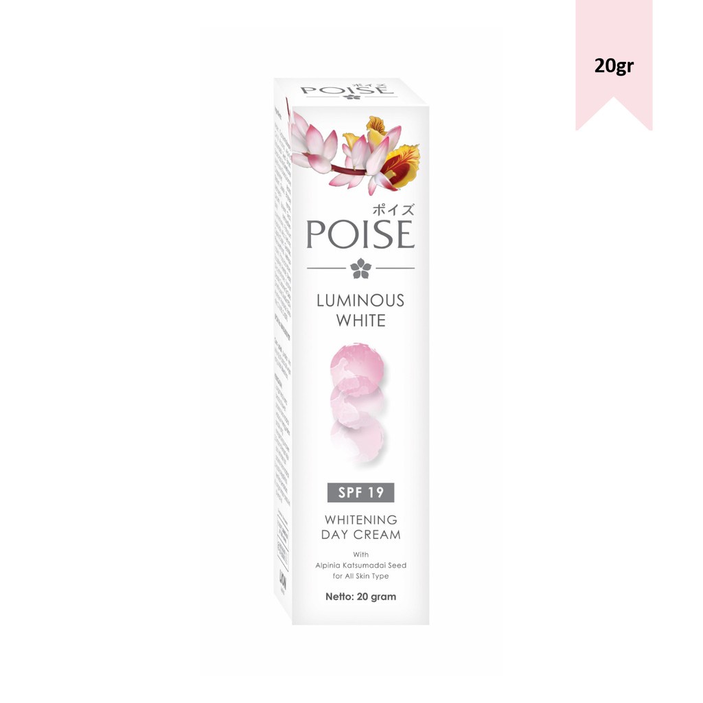 POISE LUMINOUS WHITE WHITENING DAY CREAM 20GR