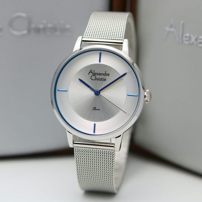 JAM TANGAN WANITA ALEXANDRE CHRISTIE AC 2853 SILVER ORIGINAL BERGARANSI