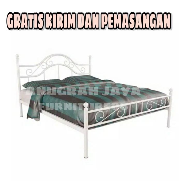 Ranjang besi Orbitrend type Monza uk 160x200 tempat tidur besi